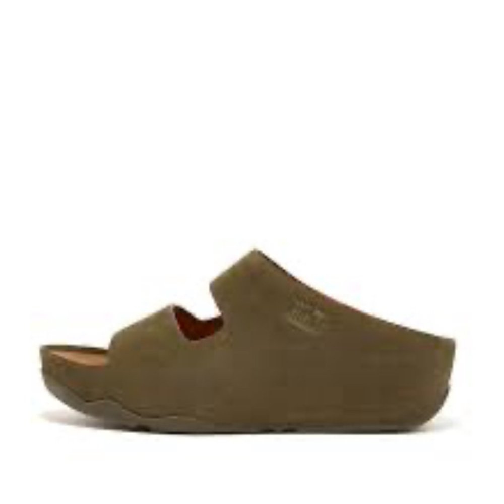NEW FITFLOP genuine suede leather two bar sandals shoes us 7 womens